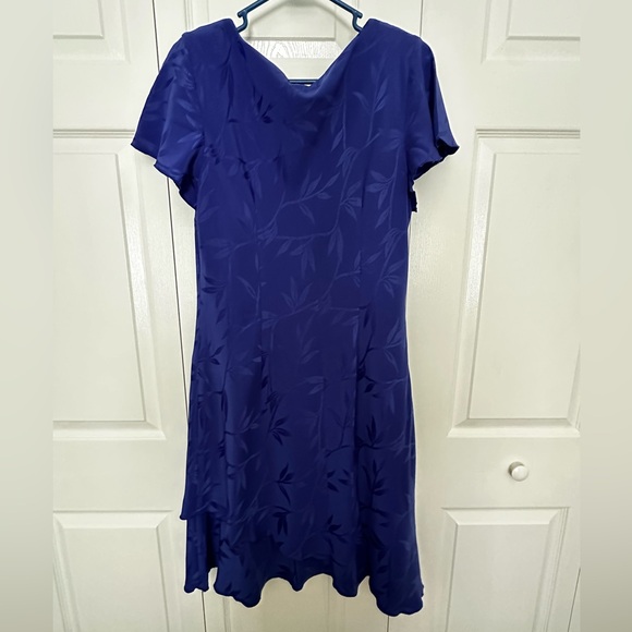 S.L. Fashions Vintage Dress Size 16 Blue - Picture 2 of 10